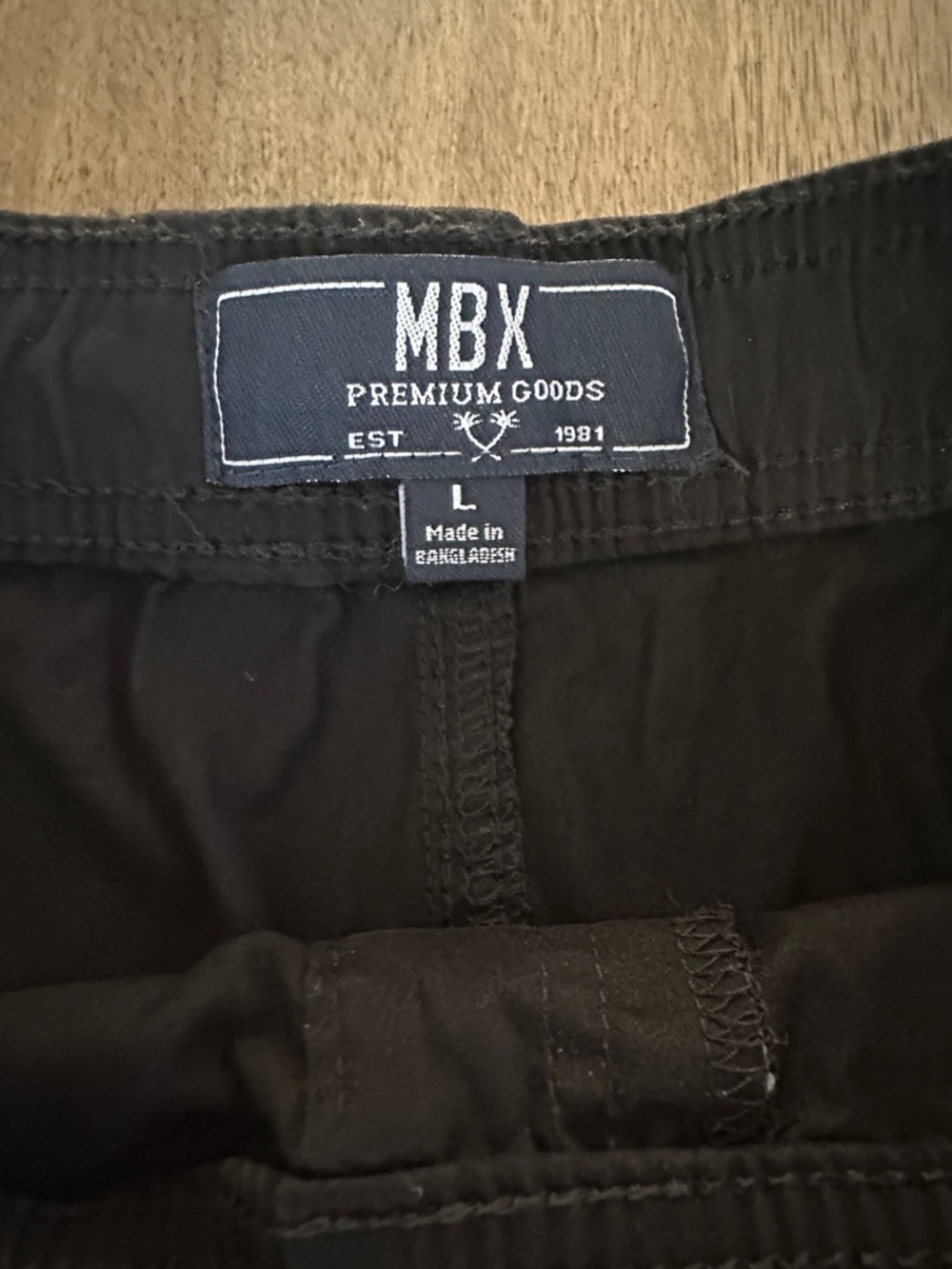 Men's Black Drawstring Shorts - Picture 2 of 6